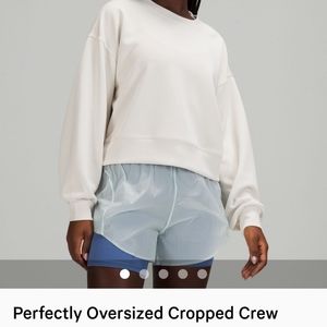 Lululemon perfectly oversized cropped crew White Opal